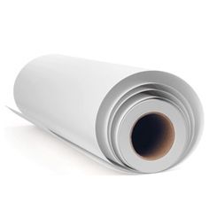 a roll of white paper on a white background