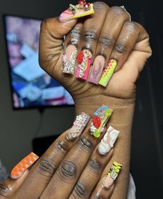 Birthday Nail Freestyle, Cute Nail Designs, Cute Nails, Nail Designs