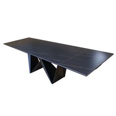 a black table that is sitting on a white background