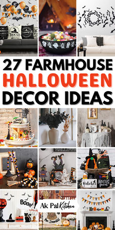 Farmhouse Halloween decor brings rustic charm to your spooky season. Discover cozy fall farmhouse decorating ideas that blend autumn home decor with vintage Halloween crafts. Create a warm atmosphere with pumpkin decor ideas and antique Halloween decorations. From DIY Halloween crafts to rustic fall home decor, transform your space with country Halloween decor. Explore fall porch decorating ideas and classic Halloween decorations to make your home inviting. Country Halloween Decor, Pumpkin Decor Ideas, Vintage Halloween Crafts, Fall Porch Decorating Ideas, Farmhouse Halloween Decor, Halloween Party Craft, Diy Halloween Crafts, Wreaths Halloween, Halloween Table Centerpieces