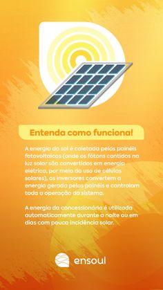 an advertisement for solar energy in spanish