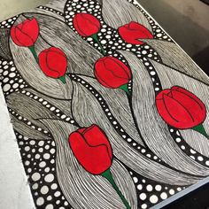 Inspired from Pinterest ❤️ Tulip Zentangle, Rose Art, Zentangle Art, Zentangle Patterns, Art Journal Pages, Journal Pages, Creative Inspiration, Doodle Art