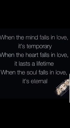 an image of a guitar with the words when the mind falls in love, it's temporary