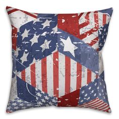 an american flag pillow on a white background