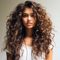 Long curly hairstyles 2024 that you must try Long Curly Layers Haircut, Curly Shag Haircut Long, Curly Curtain Bangs Long, Highlights For Curly Hair Natural Curls, Long Layered Curly Haircuts, Long Curly Layers, Curl Cut, Long Layered Curly Hair