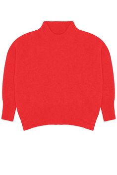 WOMEN'S SWEATER | 100% CASHMERE | 4-THREADS | HIGH NECK | BALLOON SLEEVES | OVERSIZED FIT | MADE IN ITALY Stole Scarf, Sleeveless Cardigan, Cardigan Top, Cherry Red, Shirt And Pants, Mitten Gloves, Sweaters & Cardigans, Sweater Outfits, Baby Kids