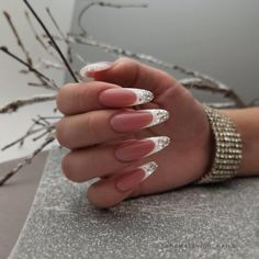 Almond Acrylic Nails Designs, Square Form, Golden Nails, Gel Nails Diy, Simple Acrylic Nails, French Acrylic Nails, Exotic Nails, Bride Nails