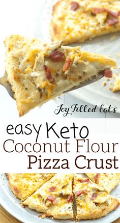 easy keto coconut flour pizza crust is the perfect low carb, glucious treat