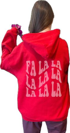 Christmas Hooded Hoodie For Streetwear, Trendy Red Hoodie For Winter, Casual Christmas Streetwear Hoodie, Casual Christmas Hoodie For Streetwear, Trendy Red Hoodie With Letter Print, Oversized Red Hoodie With Letter Print, Red Winter Hoodie With Letter Print, Winter Red Hoodie With Letter Print, Christmas Streetwear Long Sleeve Hoodie