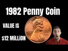 a penny with the words, 1932 penny coin value is $ 12 million