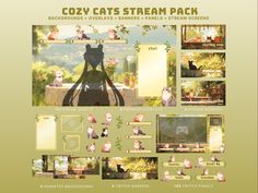 the cat's stream pack includes several images, including an image of a woman and cats