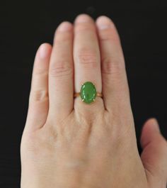 Luxury Jade Ring With Polished Finish, Jade Engagement Ring, Green Jade Ring, Loop Pendant, Ringe Gold, Nephrite Jade, Dream Engagement Rings, Jade Necklace, Jade Ring