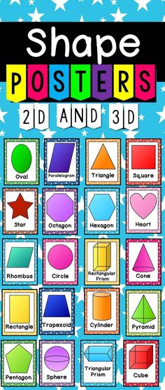 shape posters with different shapes and numbers