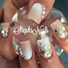 Office Nails, Nail Board, Gold Glitter Nails, Awesome Nails, Finger Nails, Her Nails, Creative Nail Designs, Nails Desing, Kandy