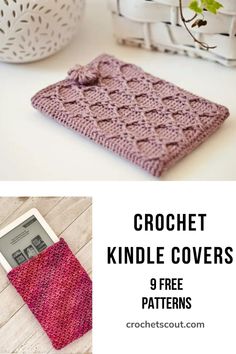 the crochet kindle covers are free patterns and they look like knits