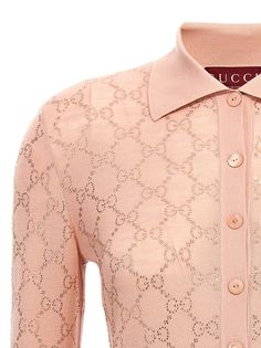 100% wool Elegant Gucci Blouse For Party, Fitted Gucci Blouse For Fall, Elegant Gucci Party Blouse, Chic Gucci Collared Blouse, Gucci Long Sleeve Blouse For Fall, Gucci Luxury Tops For Winter, Luxury Gucci Tops For Winter, Luxury Gucci Winter Top, Luxury Collared Blouse