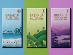 Breakup with Stress on Packaging of the World - Creative Package Design Gallery Carton Design, Honey Packaging, Creative Package Design, Colorful Chocolate, Modern Packaging, Cool Color Palette, 타이포그래피 포스터 디자인, Creative Package, Brand Color Palette