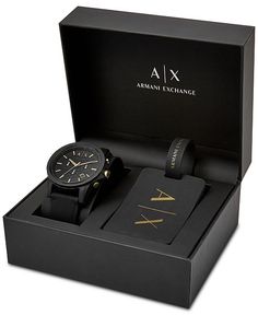 Watch Packaging Design, Gift Ideas For Husband, Men Gift Ideas, Luxury Gifts For Men, Gift Box For Men, Clock Vintage, Mens Chronograph, Armani Exchange Men, Chronograph Watch Men