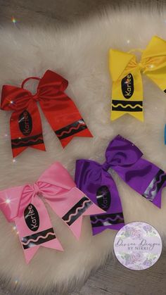 Back To School Hair Bows, Halloween Cheer Bows, Crayon Hair Bow, Disney Cheer Bows, Maroon Cheer Bows, Crayon, Hair Bows