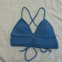 Never Worn Crochet Bra Top, Crochet Bra, Bra Top, Bra Tops, Bralette, Color Blue, Womens Tops, Tank Tops, Bra