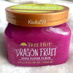 New Never Been Used Tree Hut Dragon Fruit Shea Sugar Scrub 18 Oz. Scent Notes: Fresh Dragon Fruit, Juicy Pineapples, And Sweet Peaches Dragon Fruit Tree, Fruit Sugar, Exfoliating Facial Scrub, Preppy Skincare, Eye Makeup Images, Face Body Scrub, Girl Hair Dos