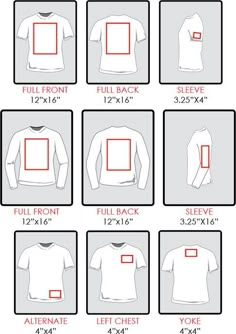 the instructions for how to make a t - shirt with your own measurements and size