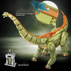 an image of a dinosaur made out of legos