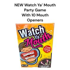 an advertisement for the new watch ya mouth game