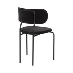 a black chair that is on a white background