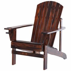 a wooden chair that is made out of wood