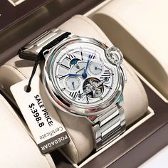 Specifications:

• Item Type: Mechanical Wristwatch

• Style: Fashion & Casual,Classic,Luxury,Dress/Formal,Sport,Casual,Business

• Band Length: 24cm

• Movement: Automatic Self-Wind

• Case Material: Stainless Steel

• Case Thickness: 16mm

• Band Material Type: Stainless Steel

• Dial Diameter: 45mm

• Band Width: 24mm

• Case Shape: Round

• Feature: DIVER,Week Display,Moon Phase,Tourbillon,Water-Resistant

Package Included:

1 x POEDAGAR Watch

1 x Orignal Box

1 x Watchband adjust tool

1 x Watch Wipe

1 x Warranty Card

# Waterproof # Diver # Skeleton# Luxury # Business # Poedagar Watch, Calendar Date, Luxury Business, Wedding Watch, Sports Watch, Luxury Dress, Dress Formal, Men's Watches, Luxury Watches For Men