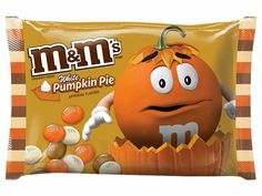 a bag of m & m's pumpkin pie candy