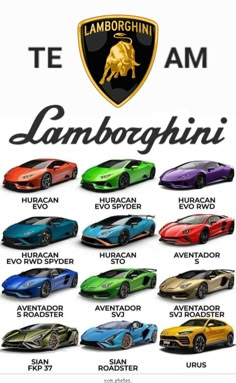 #LAMBORGHINI Team Sports Car Lamborghini, Cool Sports Cars Lamborghini, Types Of Lamborghini, Lamborghini Huracan Wallpapers, Lamborghini Wallpaper, Lamborghini Supercar, Lamborghini Huracan Evo