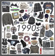 90s Grunge Mood Board, Grunge Pop Outfits, 90s Outfit Board, 90s Mood Board, 90s Wardrobe, Outfit Mood Board, Looks Hip Hop, Look Grunge