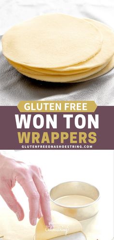 the gluten free wonton wrappers are ready to be made