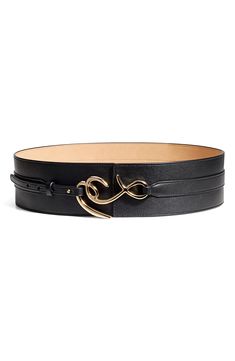 A gleaming logo buckle lends signature appeal to a trend-savvy corset belt that will complement your stylish wardrobe. 2 3/4" belt width Synthetic/leather Imported Summer Wardrobe Essentials, Stylish Wardrobe, Wedding Guest Shoes, Corset Belt, Sneaker Slippers, Modern Shop, Sports Blazer, Baby Boy Shoes, Boy Shoes