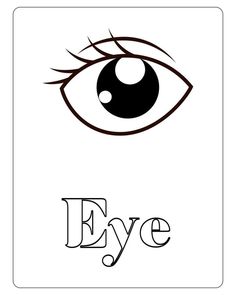 an eye with the word eyve written in black and white, on top of it