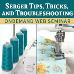 the book cover for sewing tips, tricks and troubleshooting live web seminar