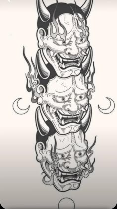 Hannya Maske Tattoo, Yakuza Style Tattoo, Acab Tattoo, Japanese Mask Tattoo, Oni Mask Tattoo, Oni Tattoo, Hannya Mask Tattoo, Samurai Tattoo Design, Yakuza Tattoo