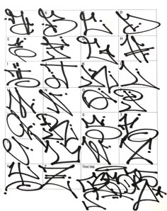 an image of graffiti written on the side of a sheet of paper with numbers and letters