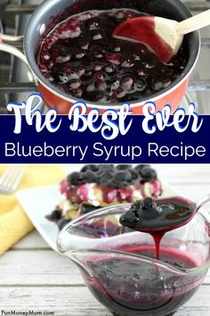 the best ever blueberry syrup recipe is ready to be made in just one pot