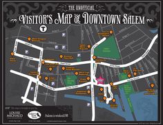 a map that shows the locations of various attractions in downtown salem, n j and surrounding towns