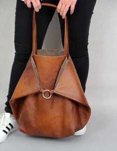 Brown leather tote - large leather tote bag - ALSO AVAILABLE IN OTHER COLORS, CHOOSE FROM THE LIST  This cognac brown large tote bag is made from high quality italian leather. Spacious interior provides room for all the daily essentials and more. There is an inside zippered pocket and detachable Large Rectangular Leather Bag, Large Rectangular Leather Shoulder Bag, Large Leather Satchel Bag, Large Leather Bag With Double Handle, Large Leather Bag For Daily Use, Brown Large Capacity Shoulder Bag For Daily Use, Large Brown Leather Shoulder Bag, Large Leather Satchel For Shopping, Everyday Brown Leather Hobo Bag