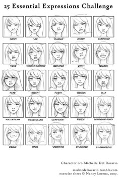 the different types of hair and how to draw them