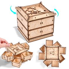 PRICES MAY VARY. HIGH-QUALITY CRAFTSMANSHIP—This 3D Wooden Puzzle Jewelry Box with Dragon and Phoenix designs offers durability and style. It also doubles as a chic, functional wooden jewelry box for women. VERSATILE JEWELRY BOX—With eight cleverly designed compartments, this wood puzzle serves as a functional jewelry box. Perfect for storing jewelry, small collectibles, and other precious items, it combines the charm of 3D wooden puzzles for adults with practical use. REWARDING ASSEMBLY EXPERIE Cardboard Puzzle Box Diy, Dice Box Designs, Practical Gifts For Adults, Escape Box, Japanese Woodworking Projects, Dragon Model, Homemade Musical Instruments, Small Wood Box, Puzzle Boxes