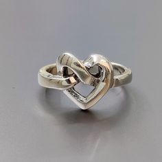 Handmade Silver Heart Ring For Anniversary, Silver Double Heart Rings For Valentine's Day, Silver Couple Rings For Valentine's Day Anniversary, Silver Double Heart Rings For Gift, Silver Heart Cut Ring For Anniversary Gift, Silver Sterling Heart Ring For Anniversary, Silver Heart Cut Ring For Anniversary, Handmade Silver Heart Promise Ring, Sterling Silver Rings For Valentine's Day Anniversary