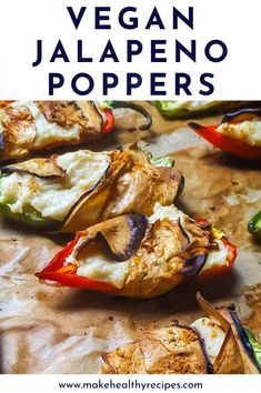 an image of vegan jalapeno poppers with the title overlay