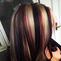 Pinwheel Hair Color, Red Blonde, Hair Color Highlights, Hair Color And Cut