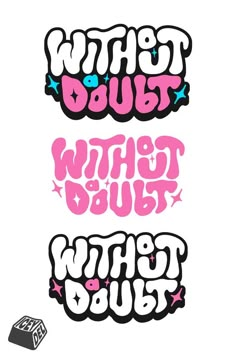 three different type of stickers that say, who's bout?