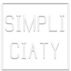 the words simpli ciaty in white on a white background